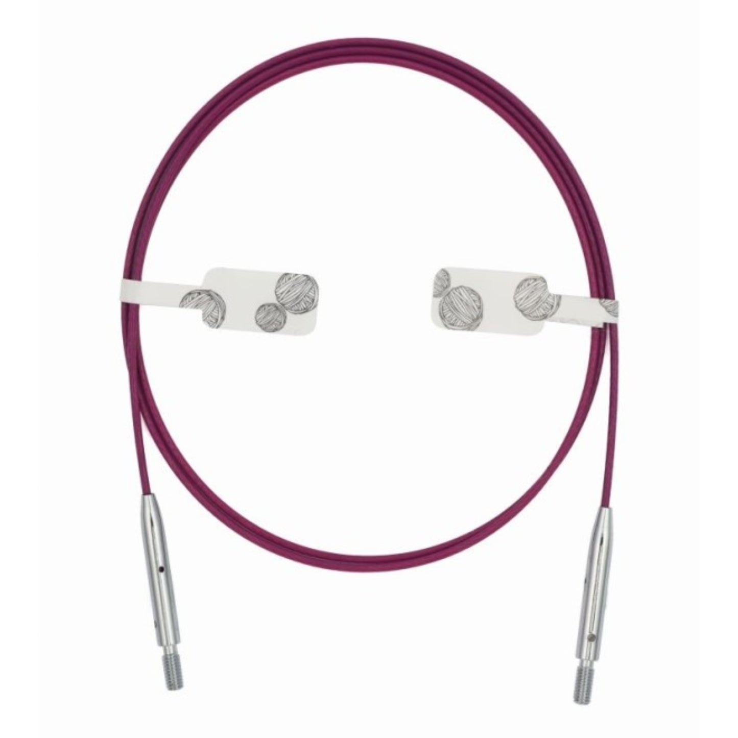 KnitPro Seil für Nadelspitzen Thin & Flex Seil Swivel lila