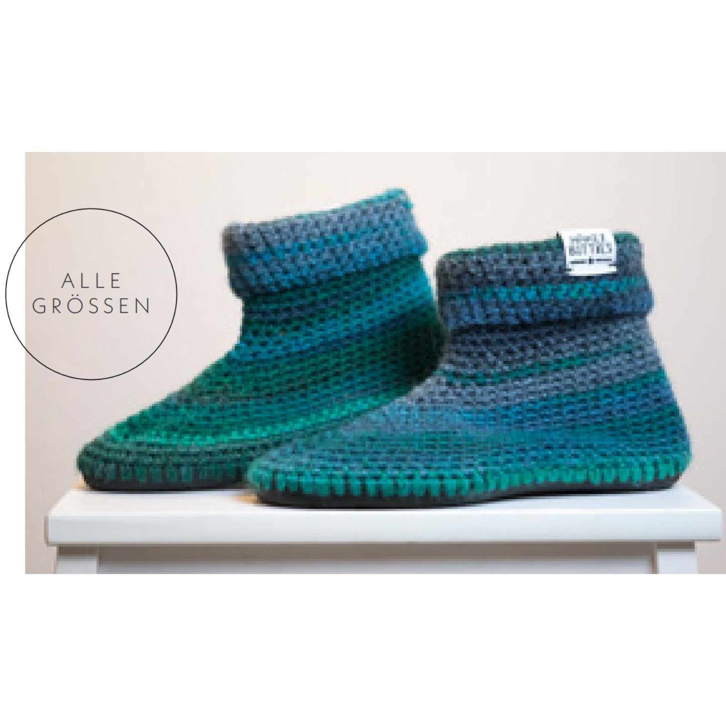 Anleitung (de, en) © Schachenmayr, Modell Häkelbotties, 5 verschiedene Modelle