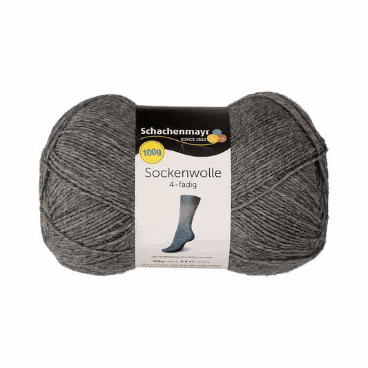 Schachenmayr Sockenwolle Uni 100g, 97127, Farbe kiesel meliert 91