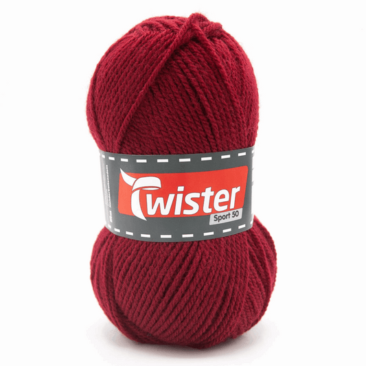 Twister Sport, 50g, 98304, Farbe weinrot 36