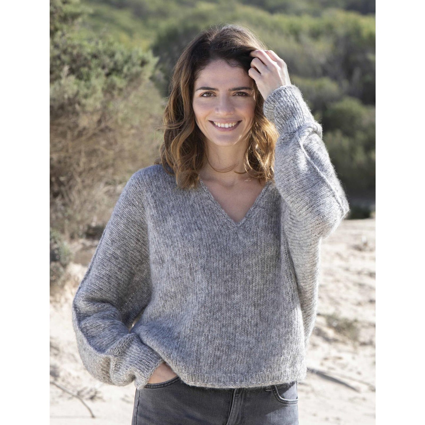 Anleitung Modell 23062 Bequemer Oversize Pullover, silber