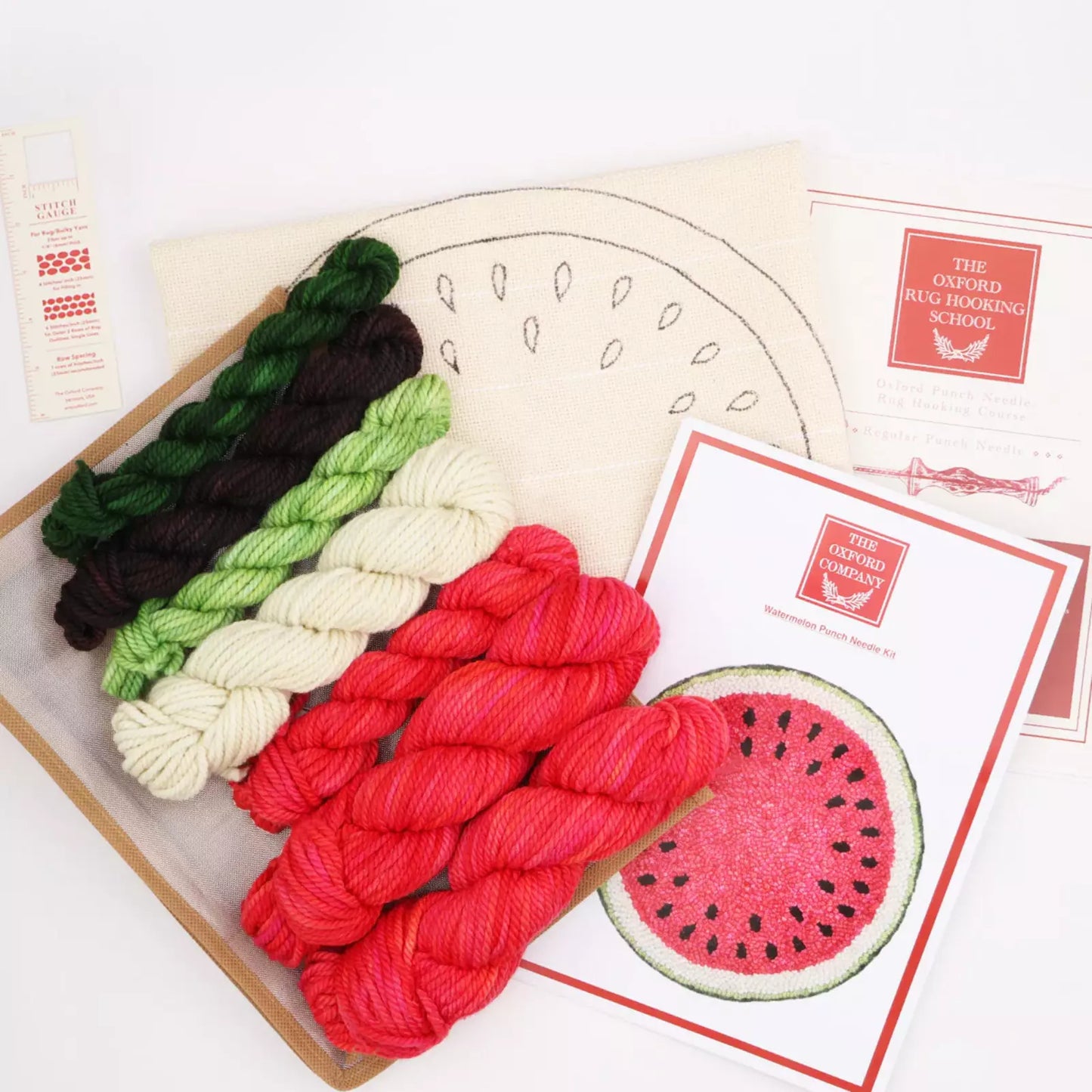 Punch Needle Basic Set Watermelon - Unterlage, Garn und Zubehör