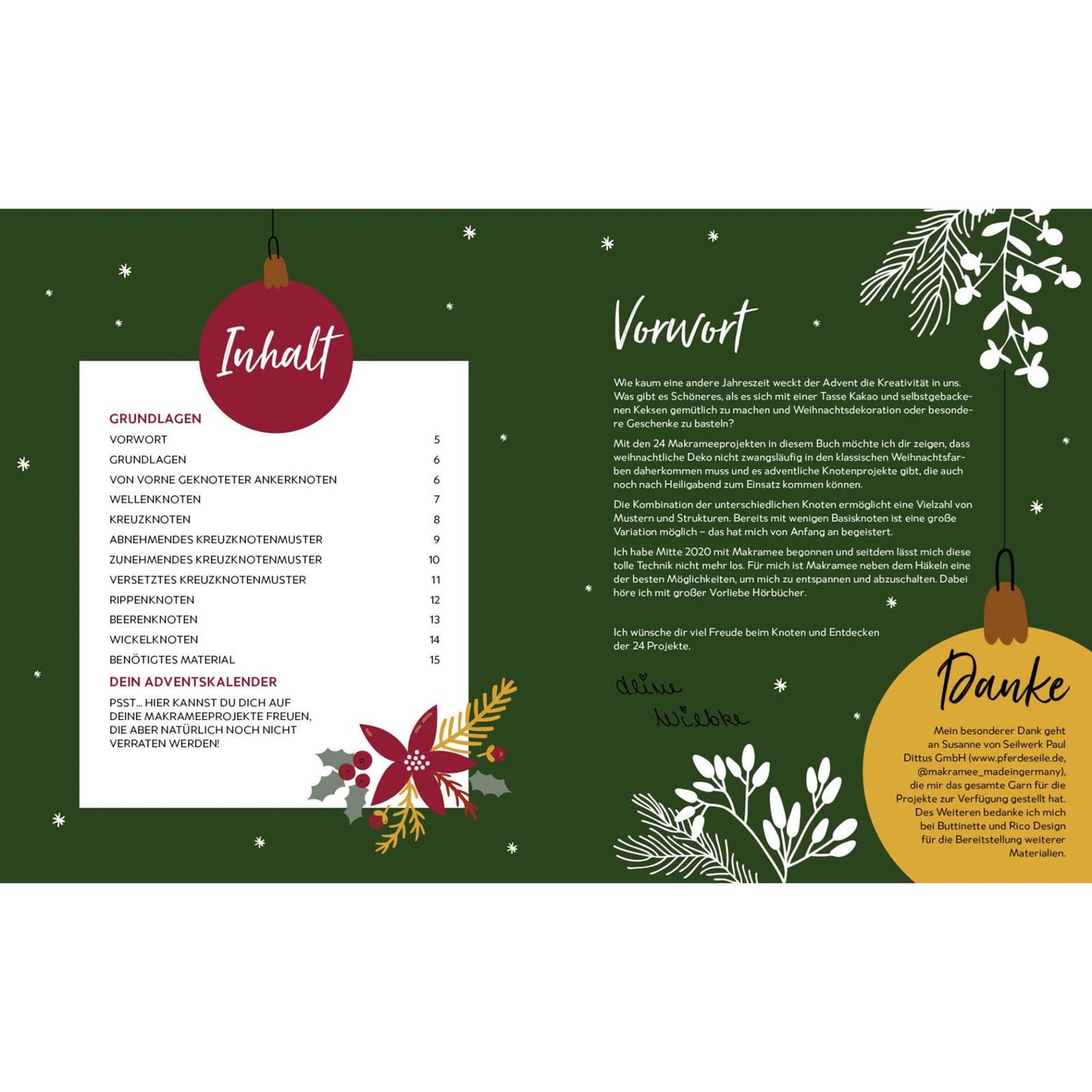 Mein Adventskalender-Buch: Makramee Christmas