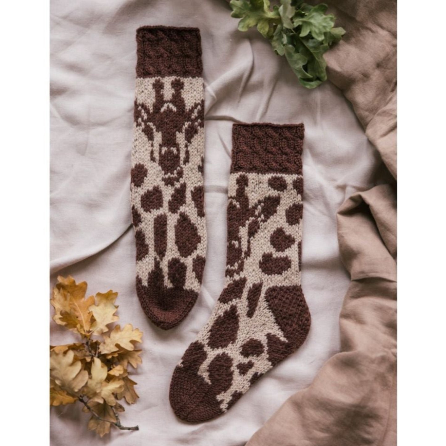 Giraffensocken für Kinder – Originalanleitung von © Novita