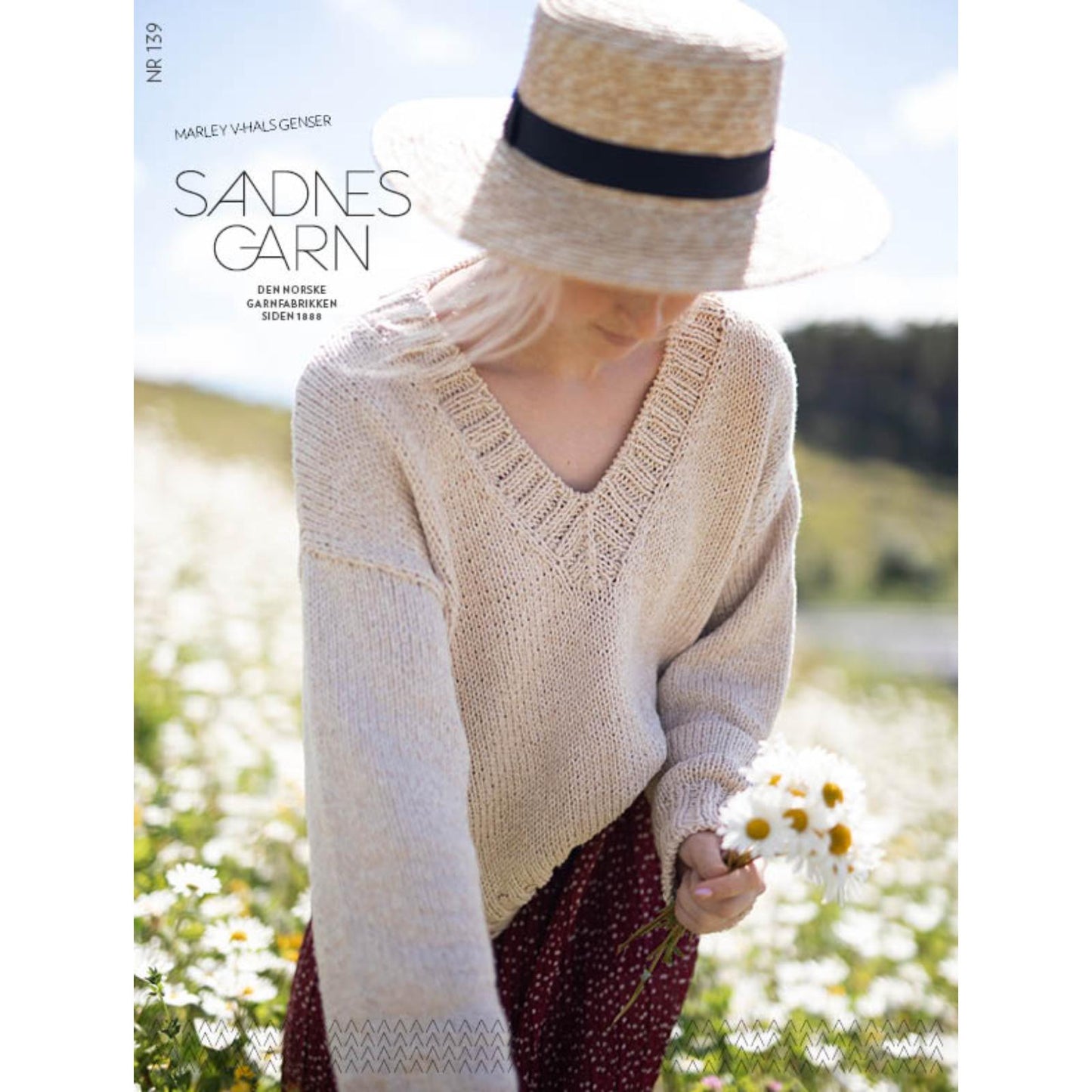Anleitung (de, en) von © Sandnes - Marley Pullover V-Ausschnitt, Nr. 139