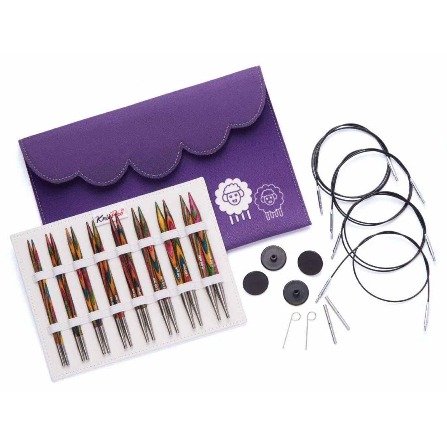 KnitPro Set Deluxe auswechselbare Nadelspitzen Symfonie 8 Paar 3,5-8mm