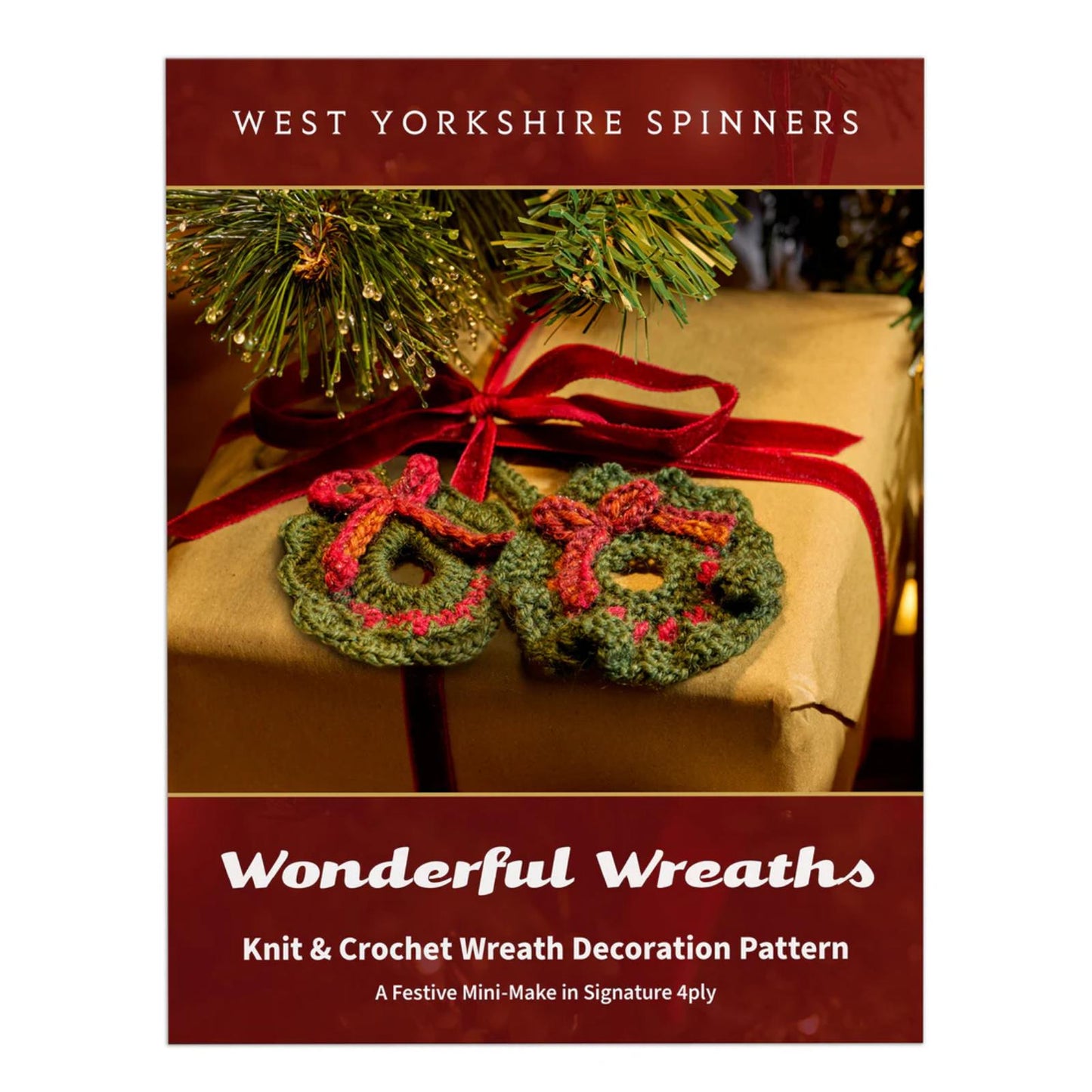 WYS, weihnachtliche Kranzdeko, digitale Anleitung, Stricken + Häkeln