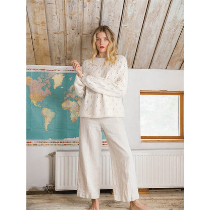 Anleitung (de, en) von © Sandnes - Kleeblatt-Pullover 1904 Weicher Strick für Damen / Nr. 3