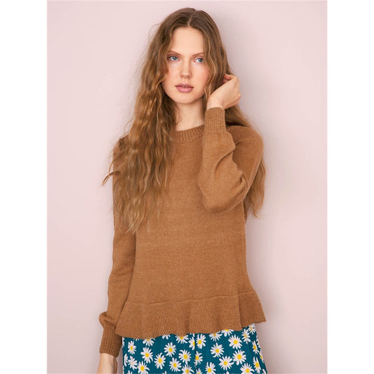 Anleitung (de, en) von © Sandnes - Peplum-Pullover 2004 Mohair & Seide / Nr. 1