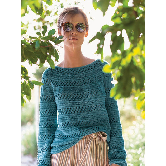 Anleitung (de, en) von © Sandnes - Schilf-Pullover 1908 Sommer Damen / Nr. 12