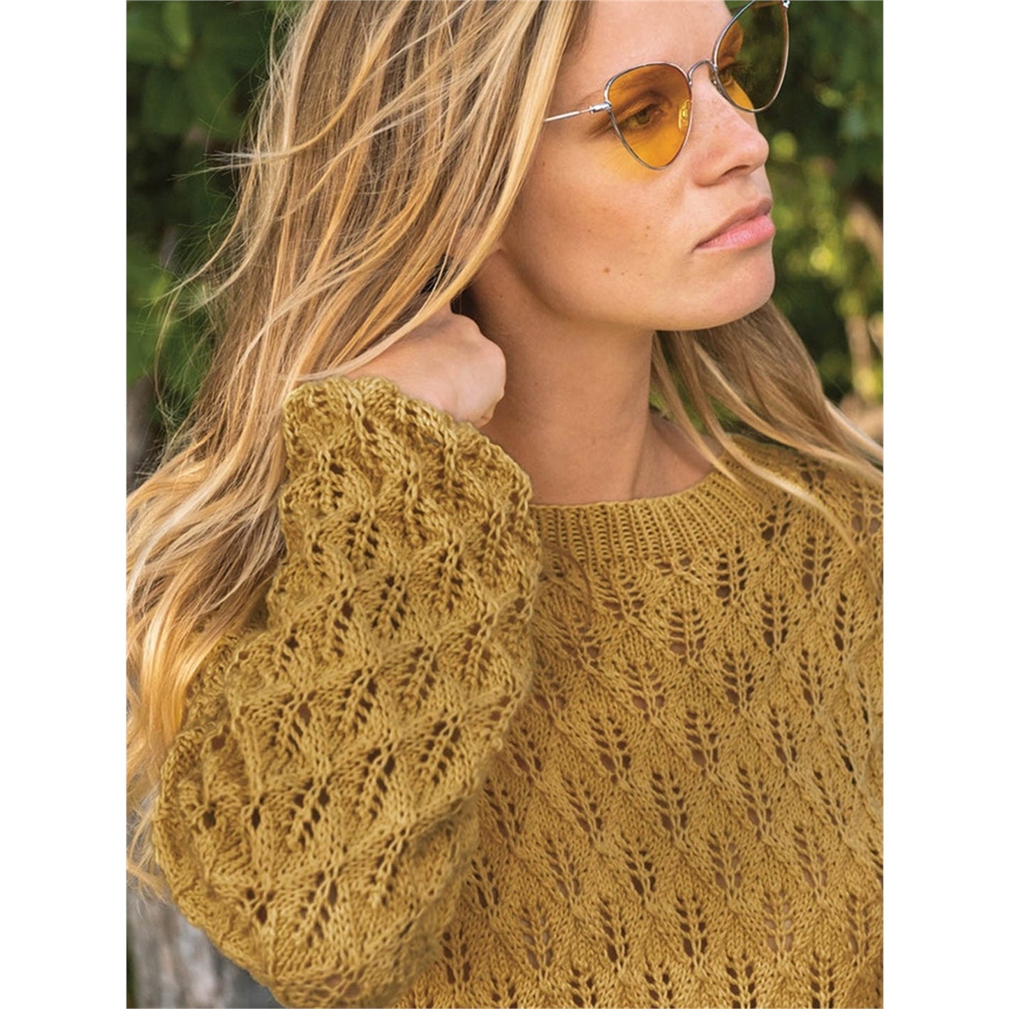 Anleitung (de, en) von © Sandnes - Laub-Pullover 1908 Sommer Damen / Nr. 7