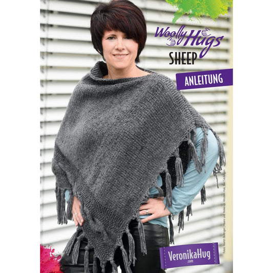 Anleitung (de) von © Woolly Hugs  - Poncho mit Zopfstreifen - 272100-A11
