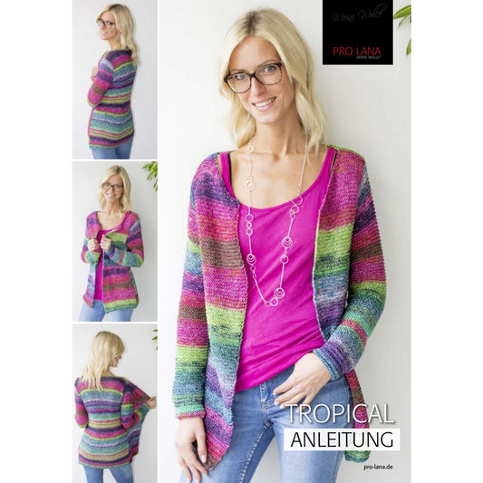 Anleitung (de) von © Pro Lana - Strickjacke Tropical