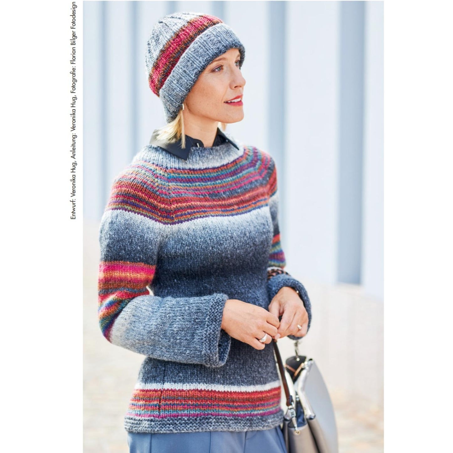 Anleitung (de) von © Woolly Hugs  - Pulli mit Mütze Wonder-Stripes - Maschenwelt 08/22