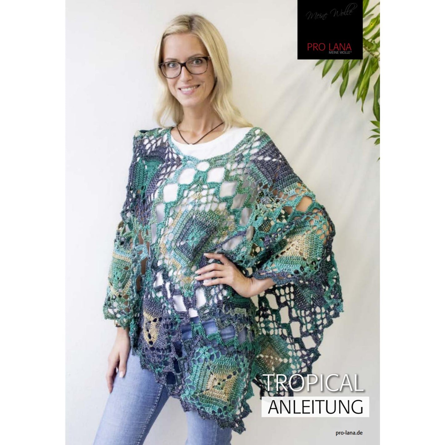 Anleitung (de) von © Pro Lana - Häkelponcho Grannys