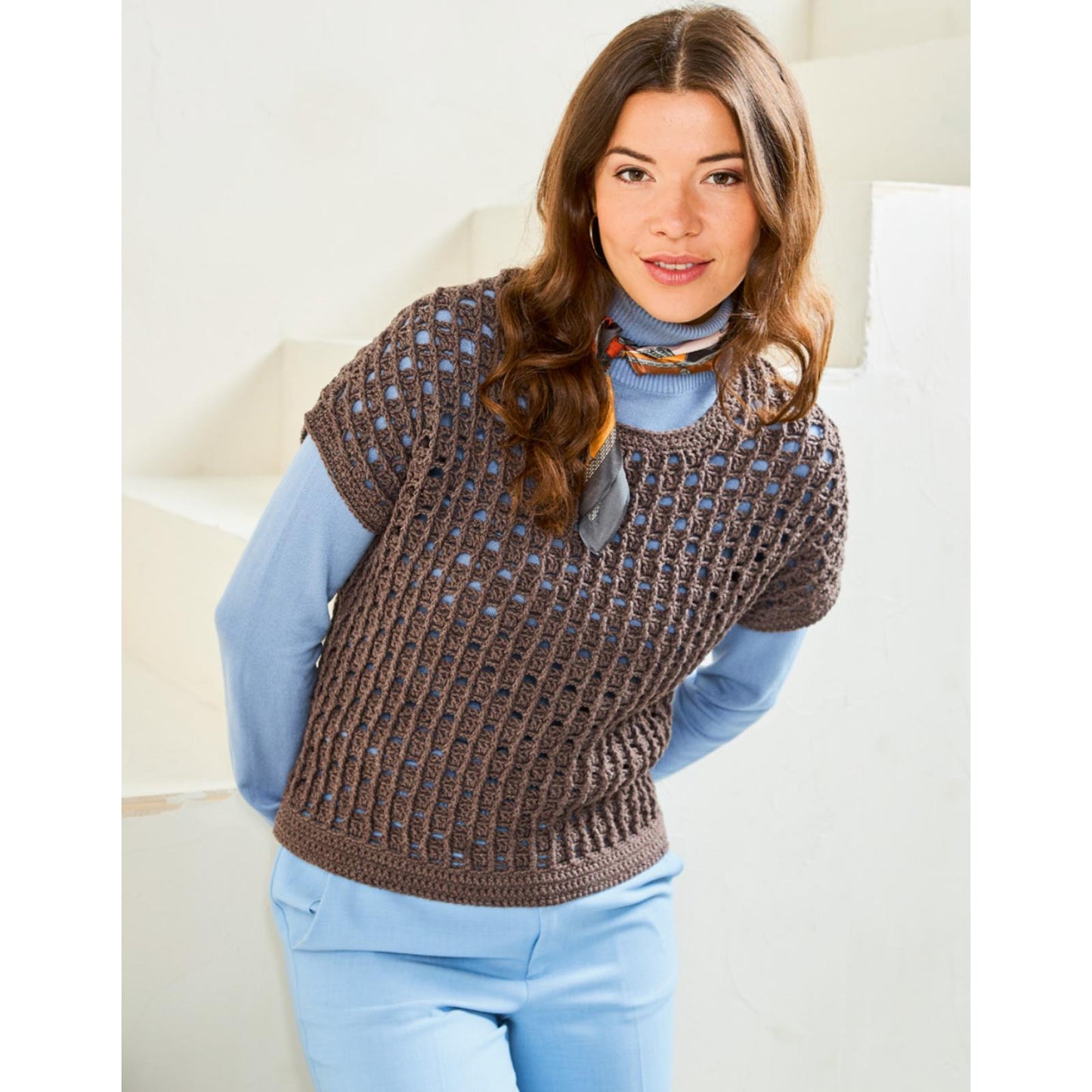 Anleitung (de) von © Woolly Hugs  - Häkelpullunder Basic - Maschenwelt 05/24