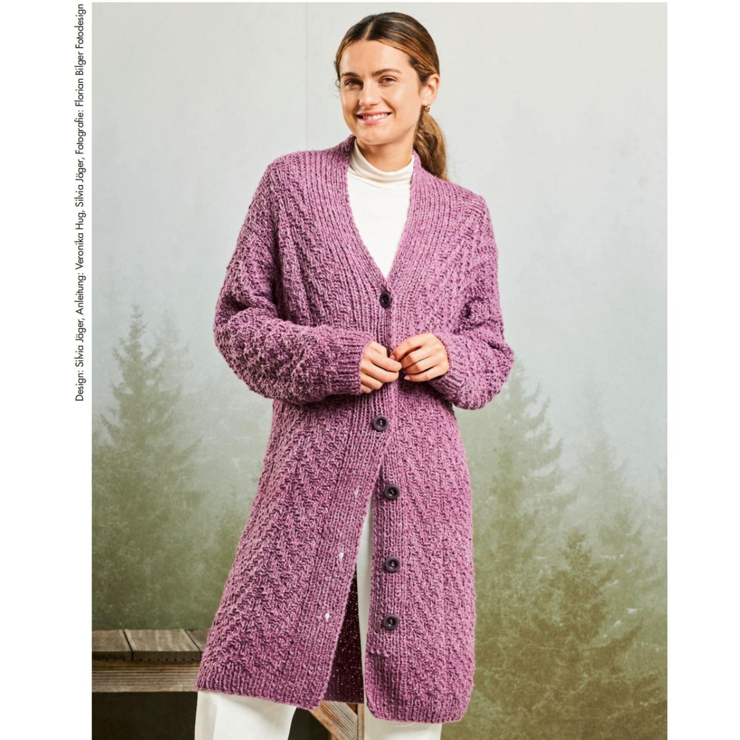 Anleitung (de) von © Woolly Hugs  - Jacke im Strukturmuster- Maschenwelt 06/24
