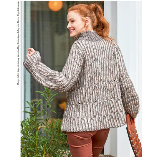 Anleitung (de) von © Woolly Hugs  - Strickpullover Granit- Maschenwelt 06/23