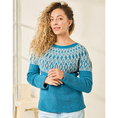Anleitung (de) von © Woolly Hugs  - Pulli Mosaik-Passe - Maschenwelt 06/24