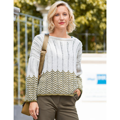 Anleitung (de) von © Woolly Hugs  - Pullover Great Olive - Maschenwelt 08/22
