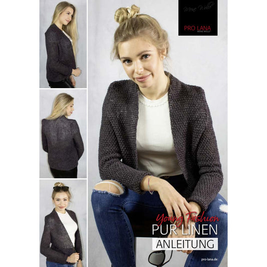 Anleitung (de) von © Pro Lana - Häkelsakko Young Fashion Pur Linen