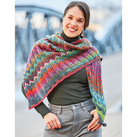 Anleitung (de) von © Woolly Hugs  - Tuch asymmetrisch - Maschenwelt 05/23