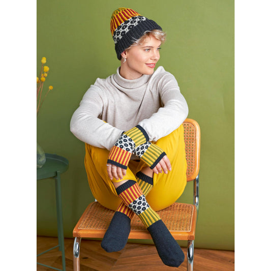 Anleitung (de) von © Woolly Hugs  - Accessoires-Set Farbenfroh - Maschenwelt 06/22