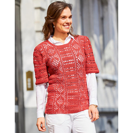 Anleitung (de) von © Woolly Hugs  - Kurzarmpullover Florenz - Maschenwelt 05/23