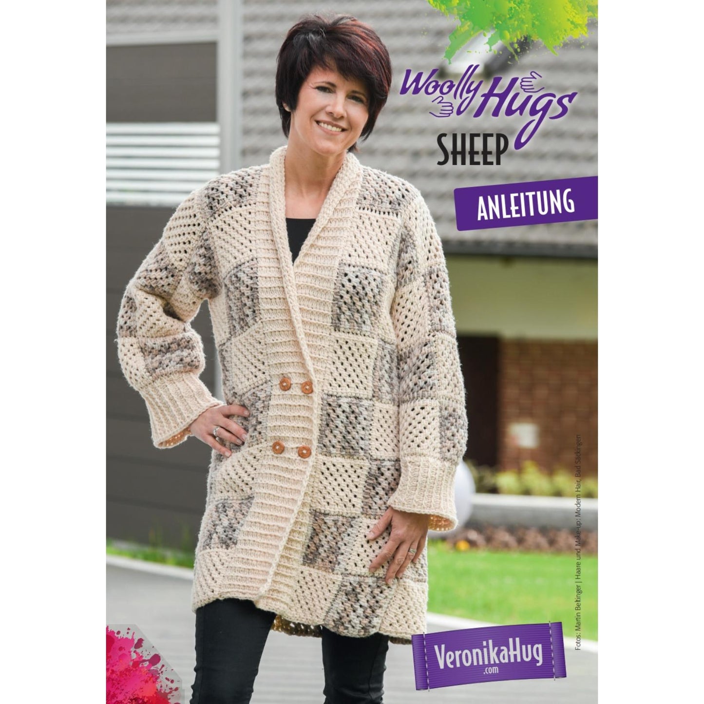 Anleitung (de) von © Woolly Hugs  - Longjacke im Patchlook - 72100-A13