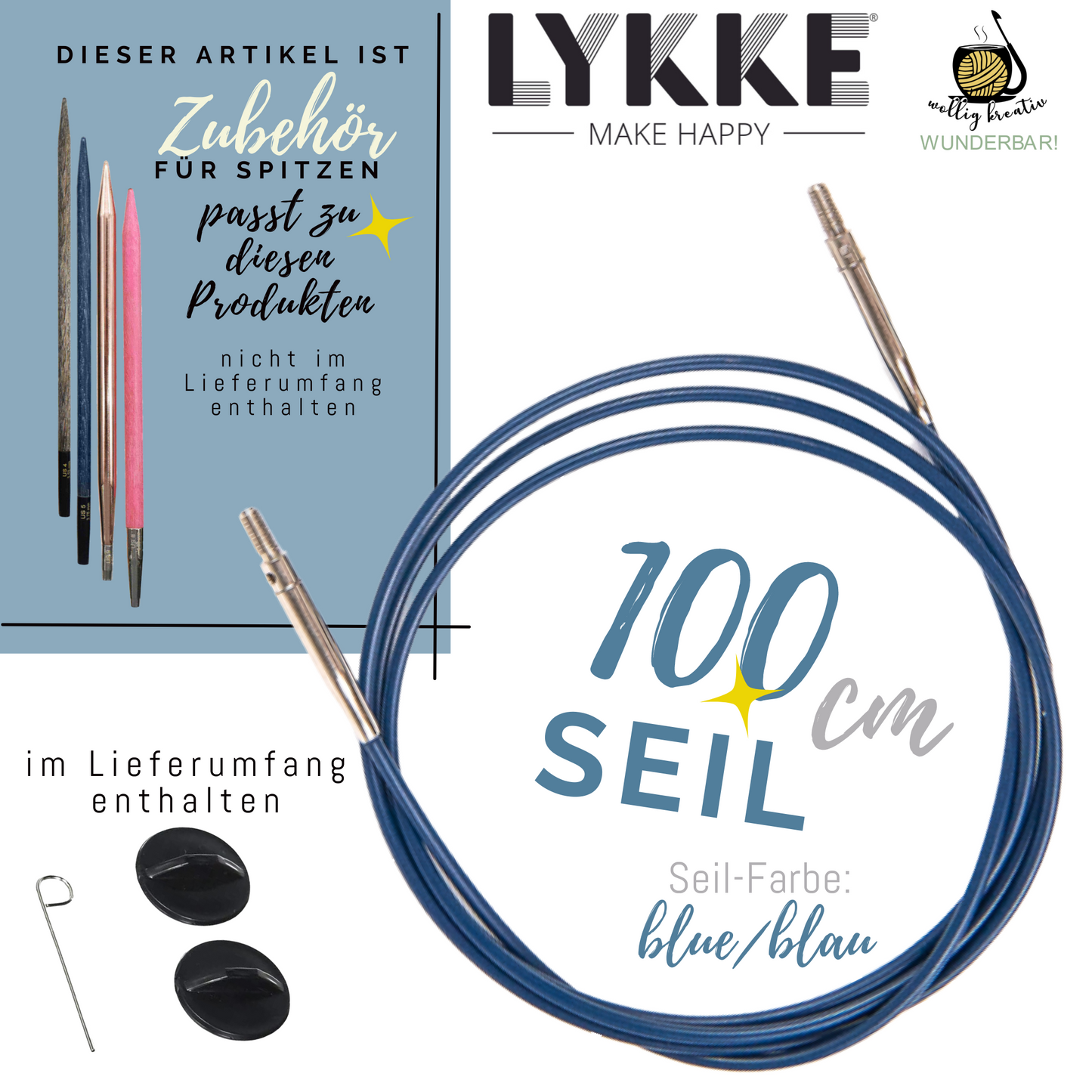 Lykke rope for lace 100cm, 15009010