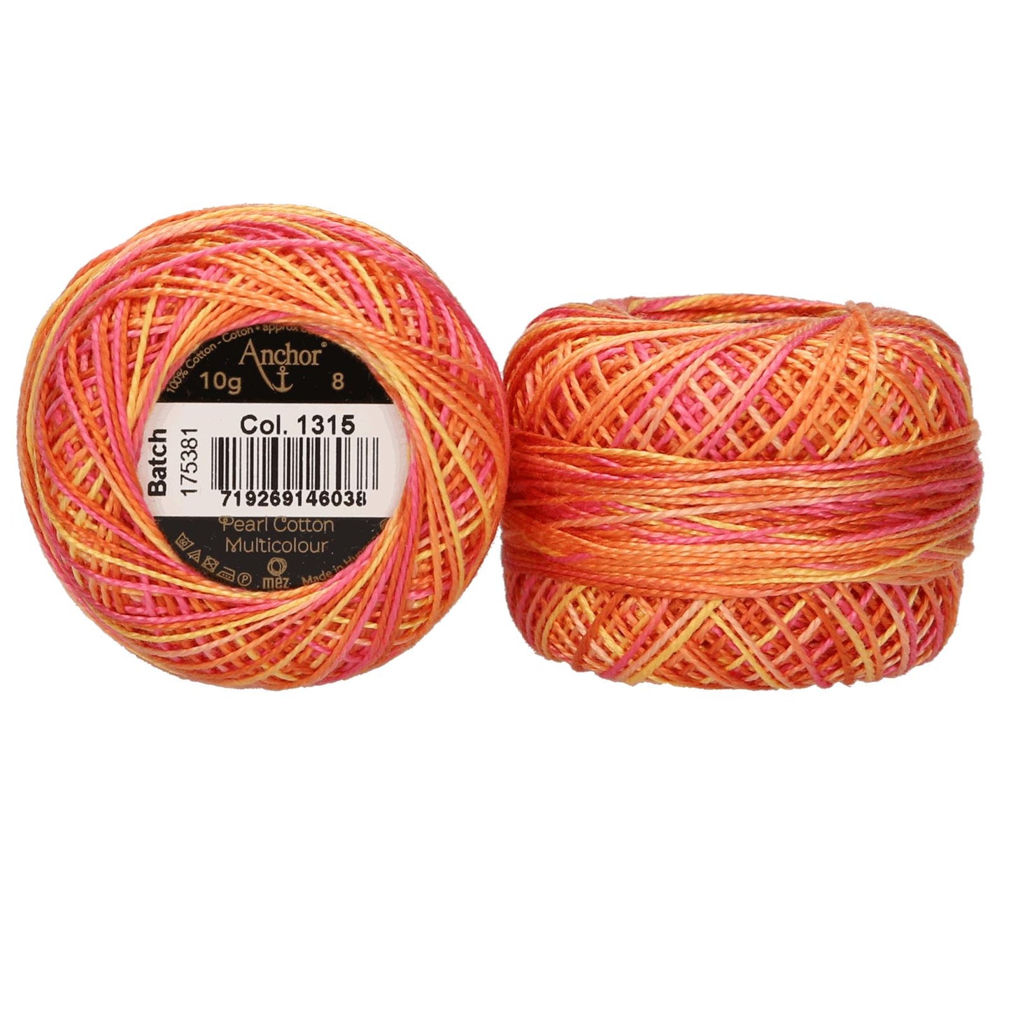 Anchor Perlgarn Multicolor Stärke 8, 10g, Stickgarn
