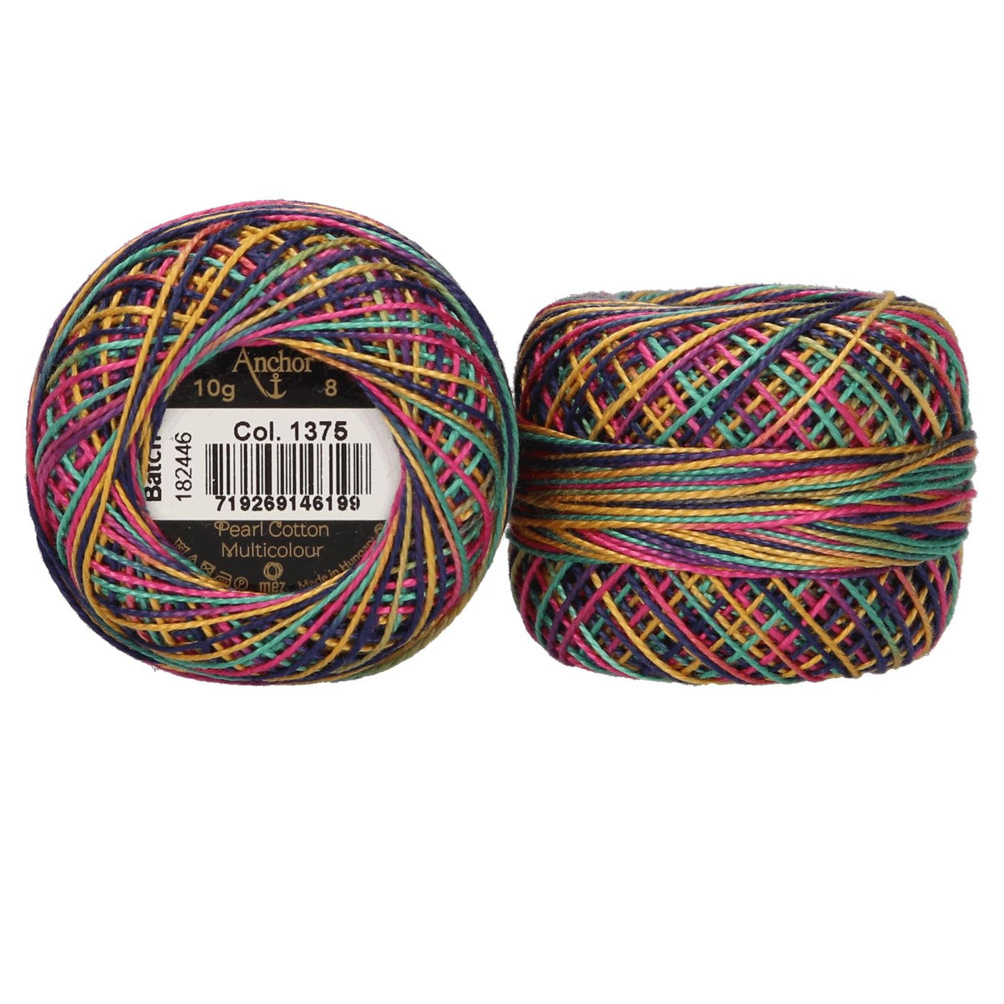 Anchor Perlgarn Multicolor Stärke 8, 10g, Stickgarn