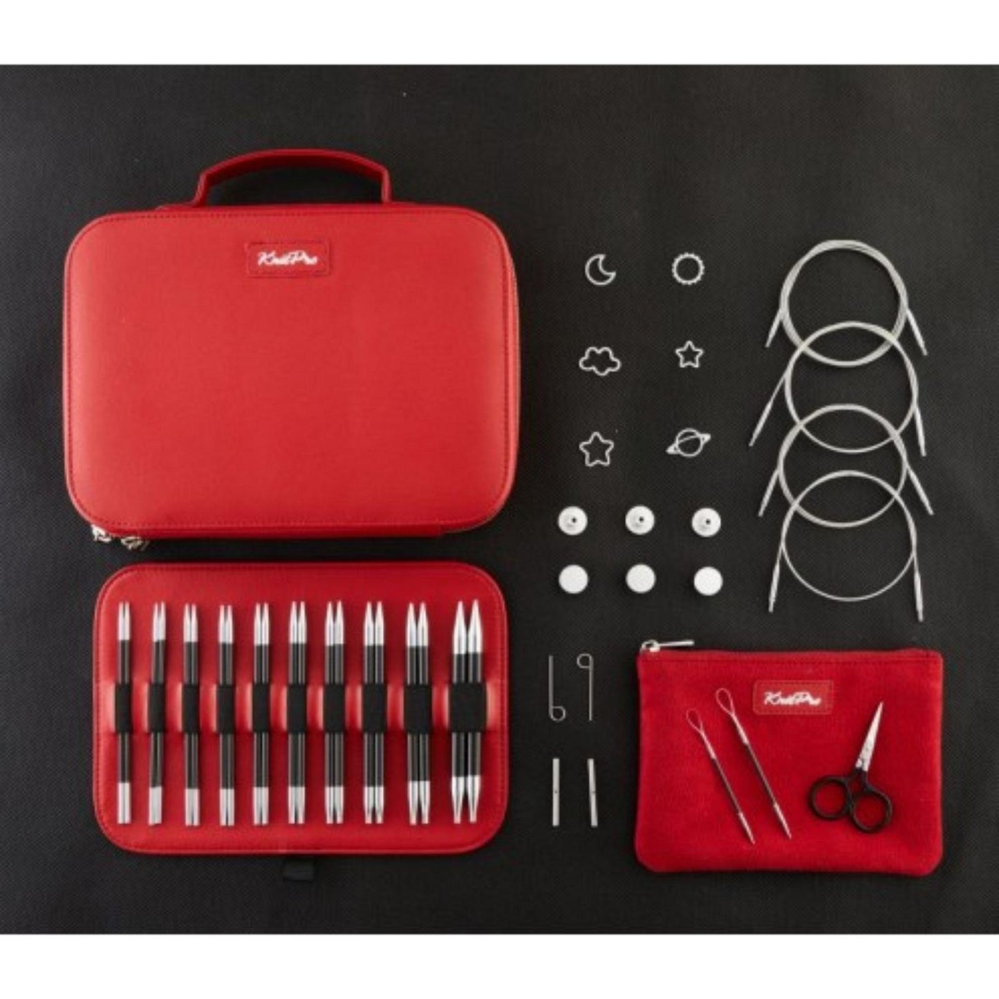 KnitPro Set Nadelset Holiday Gift Karbonz Auswechselbare Nadelspitzen 3-8 mm