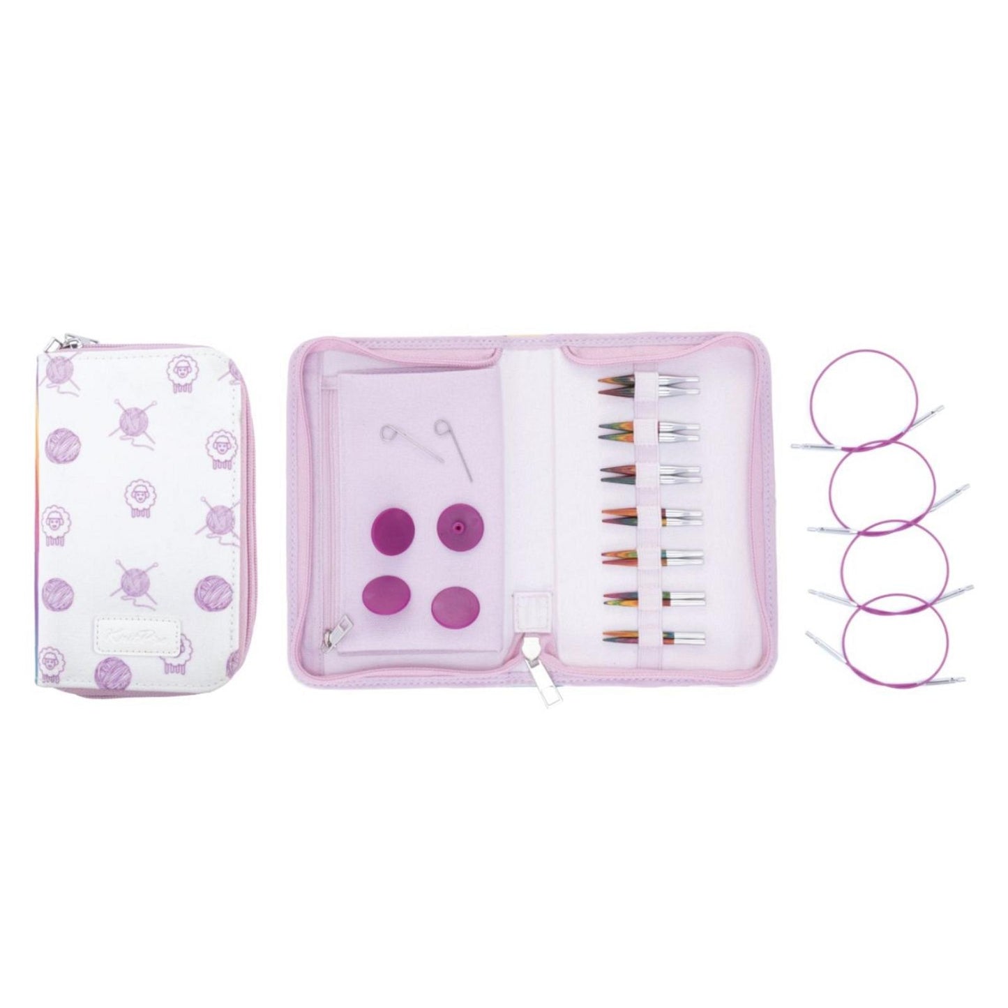 KnitPro Set Nadelspitzen Symfonie Holz 5 cm, 7 Paar, 3-6mm