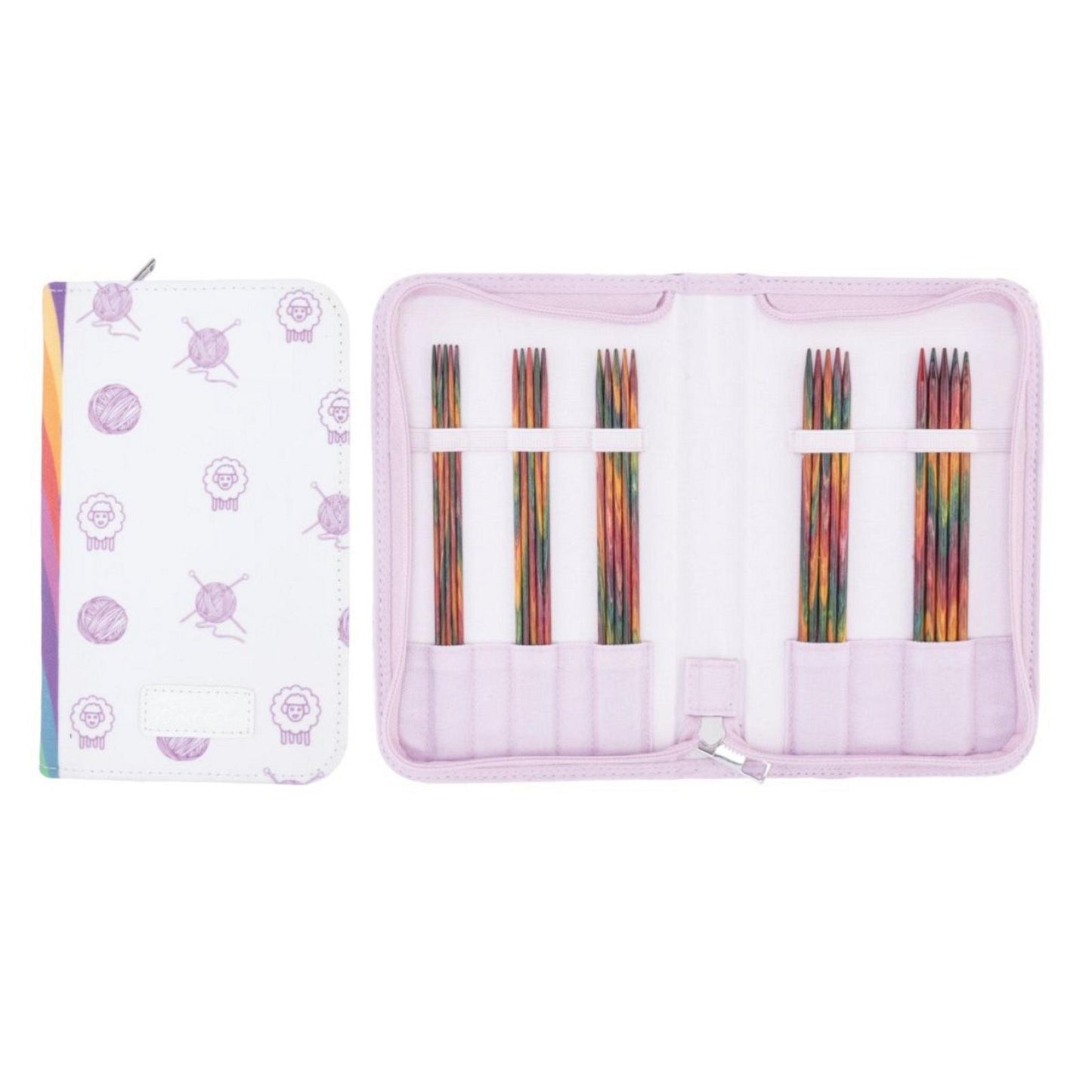 KnitPro Set Nadelspiel Symfonie 2 Holz 15 cm, 5 Paar, 2-4mm