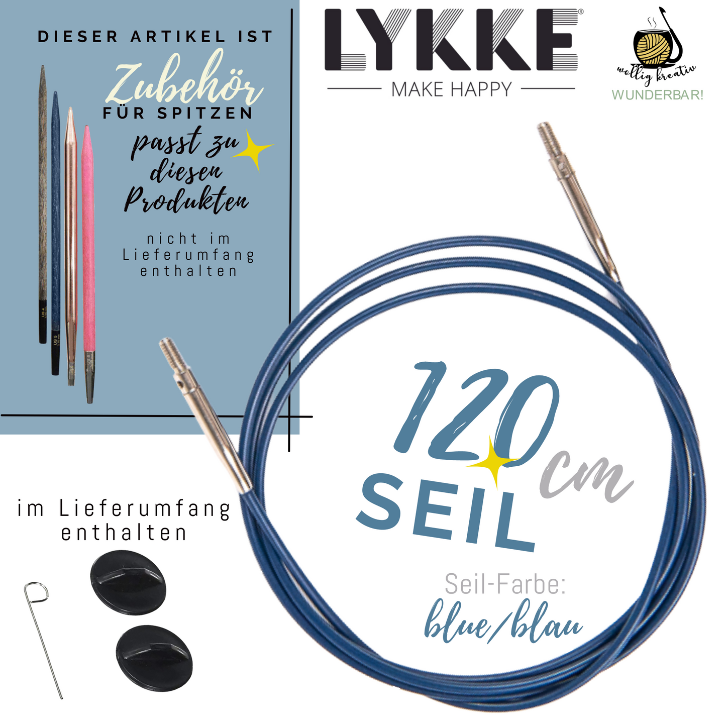 Lykke rope for lace 120cm, 15009010