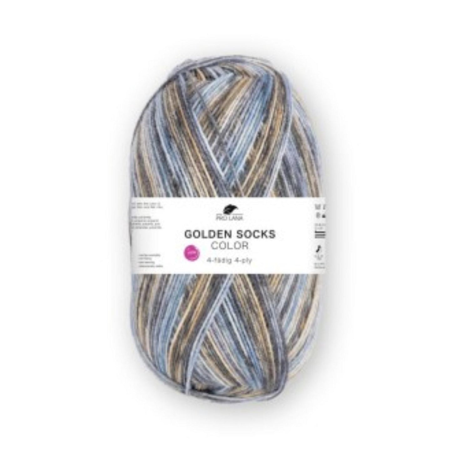 Pro Lana Golden Socks 4 fädig color 100g
