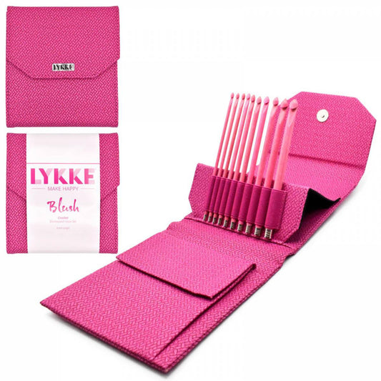 Lykke Häkelnadelset Blush 6" (15cm), 3,5 bis 9 mm, grey fabricmagenta, 15001325