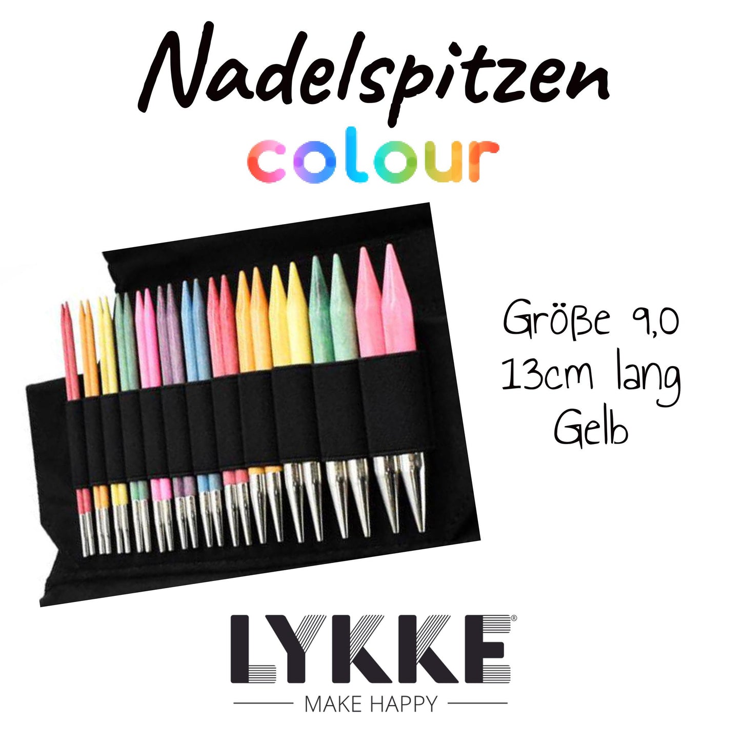 Lykke Stricknadelspitze Colour, 9,0, Birkenholz farbig, 15005200