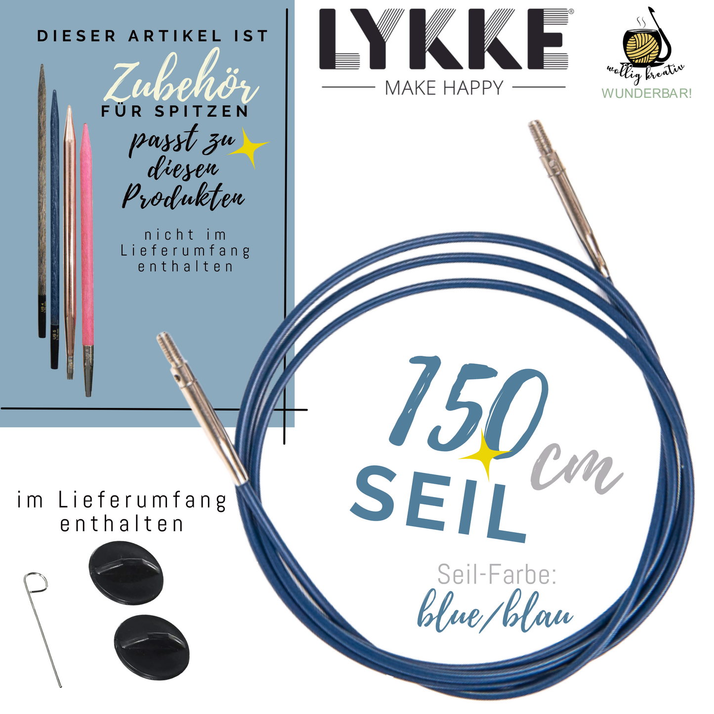 Lykke rope for lace 150cm, 15009010