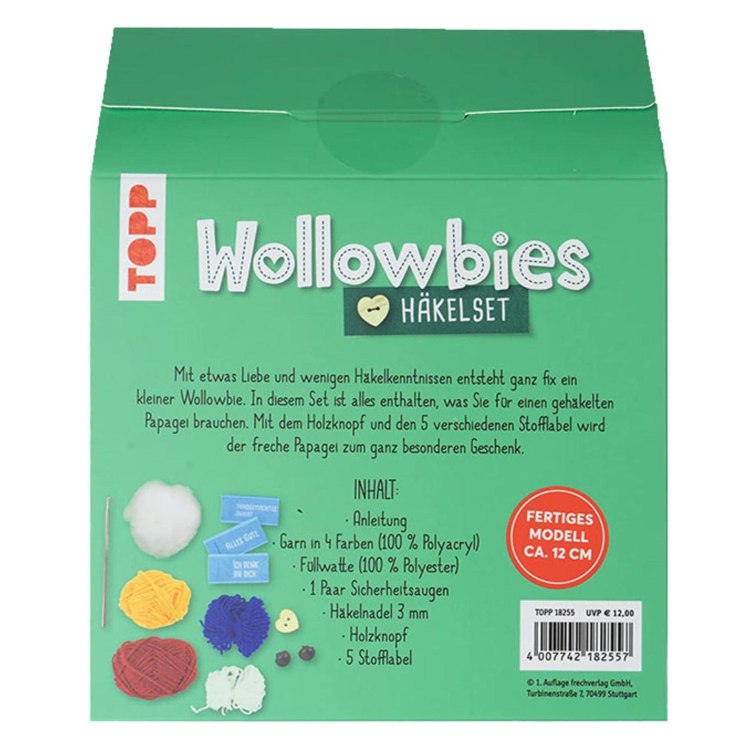 Häkelset Wollowbies – Papagei (DE)