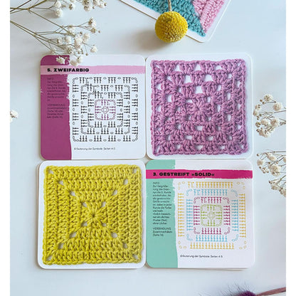 Granny Square Häkel-Karten, 50x häkeln (DE)