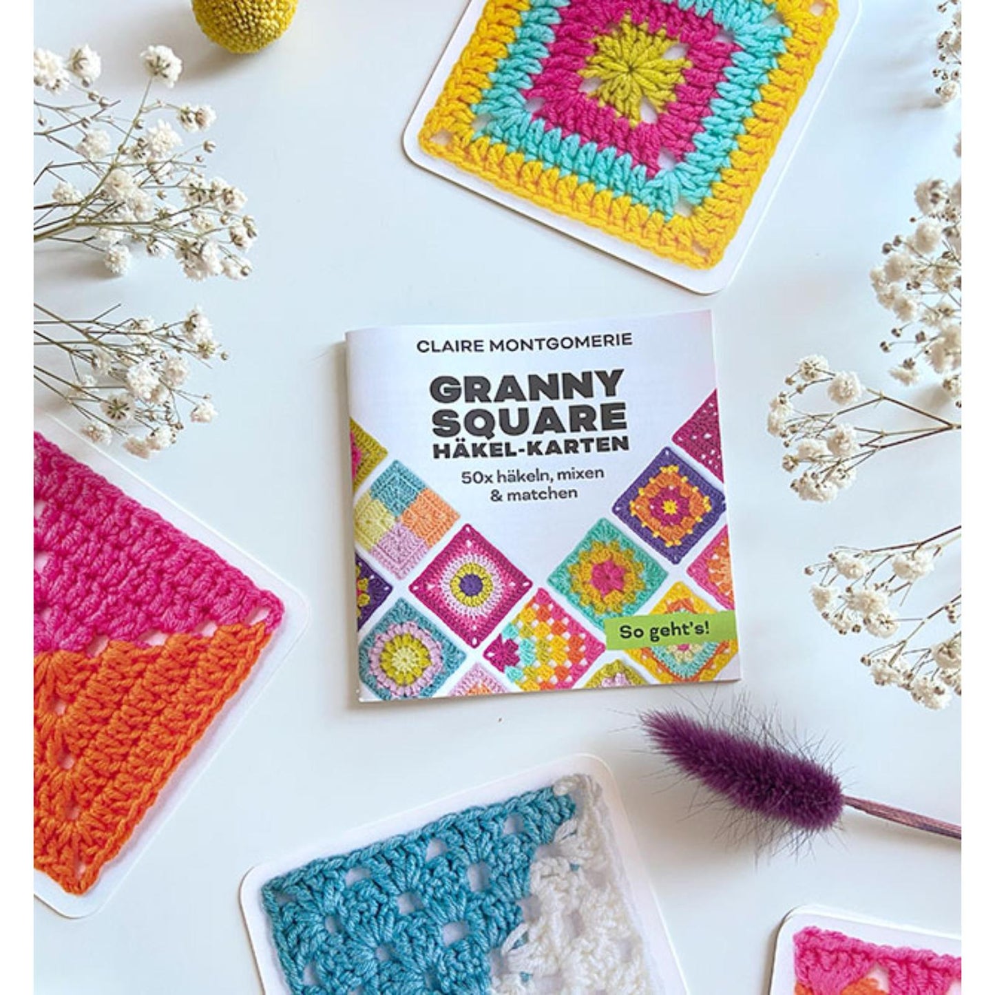 Granny Square Häkel-Karten, 50x häkeln (DE)