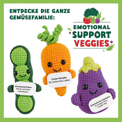 Emotional Support Veggies Häkelset Karotte