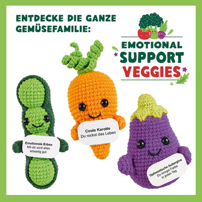 Emotional Support Veggies Häkelset Erbse