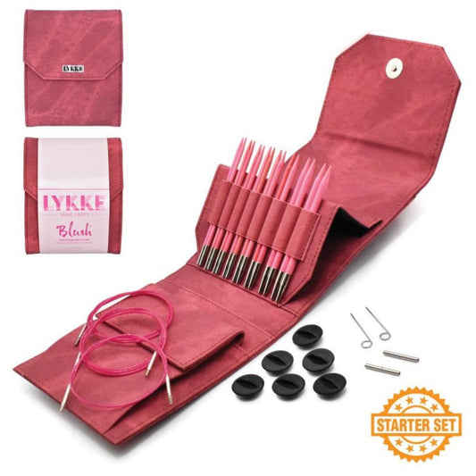 Lykke Set austauschbare Nadelspitzen Blush Crimson 9 cm 3,25 mm-6,00 mm