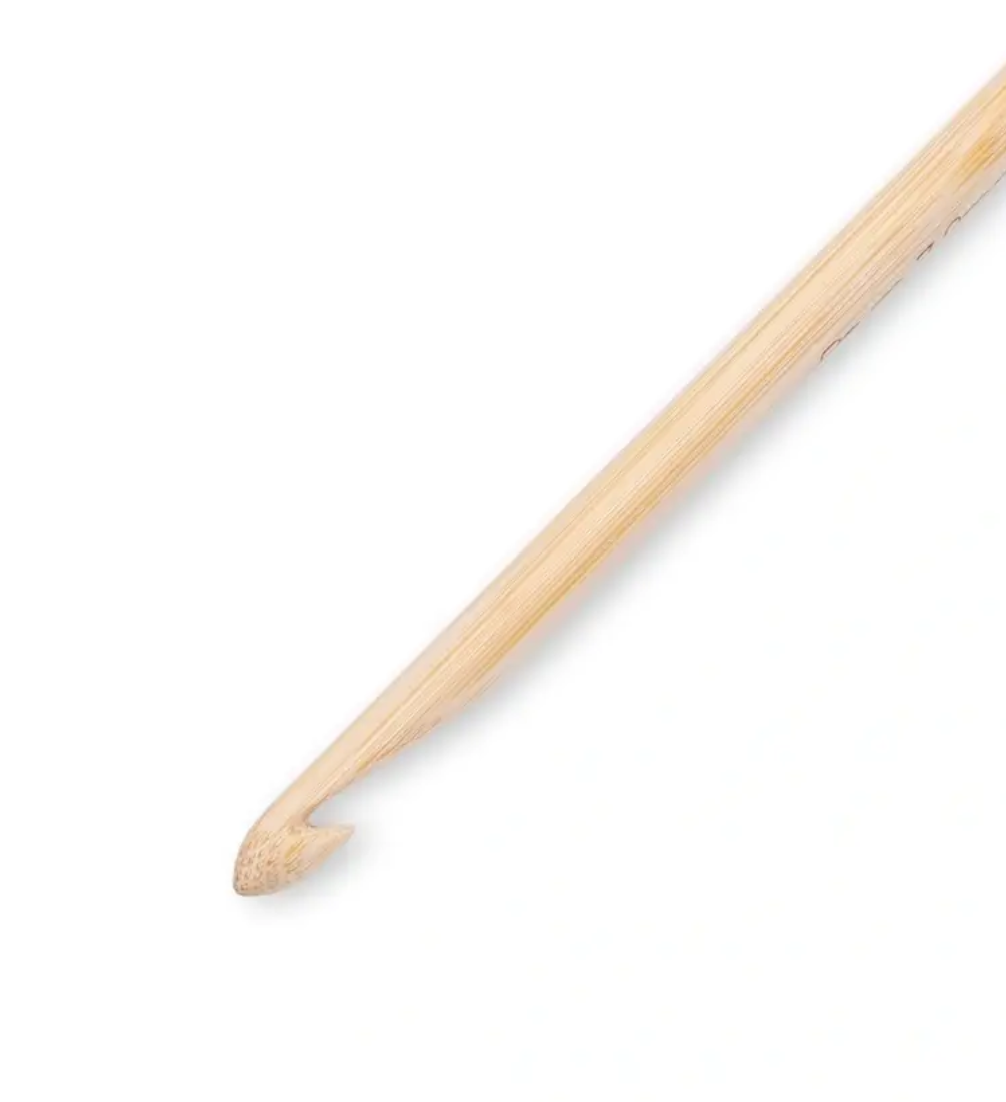 Wool crochet hook bamboo, 15 cm, 7 mm, natural, 111976