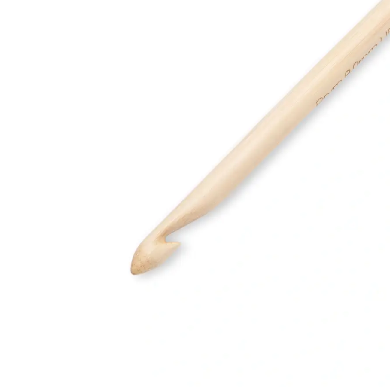 Wool crochet hook bamboo, 15 cm, 8 mm, natural, 111976