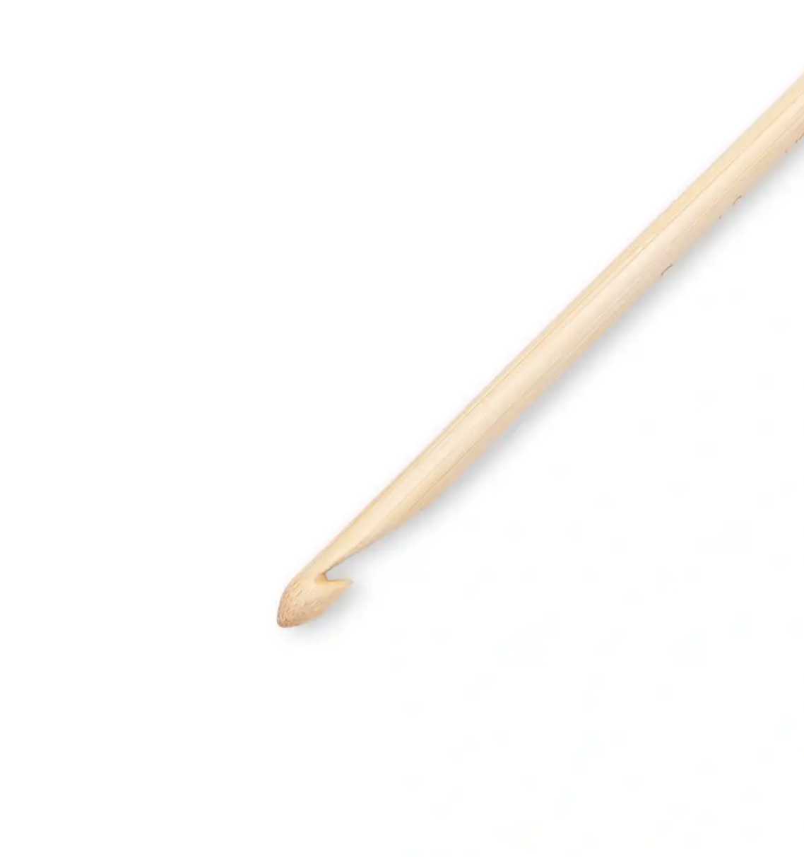 Wool crochet hook bamboo, 15 cm, 6 mm, natural, 111976