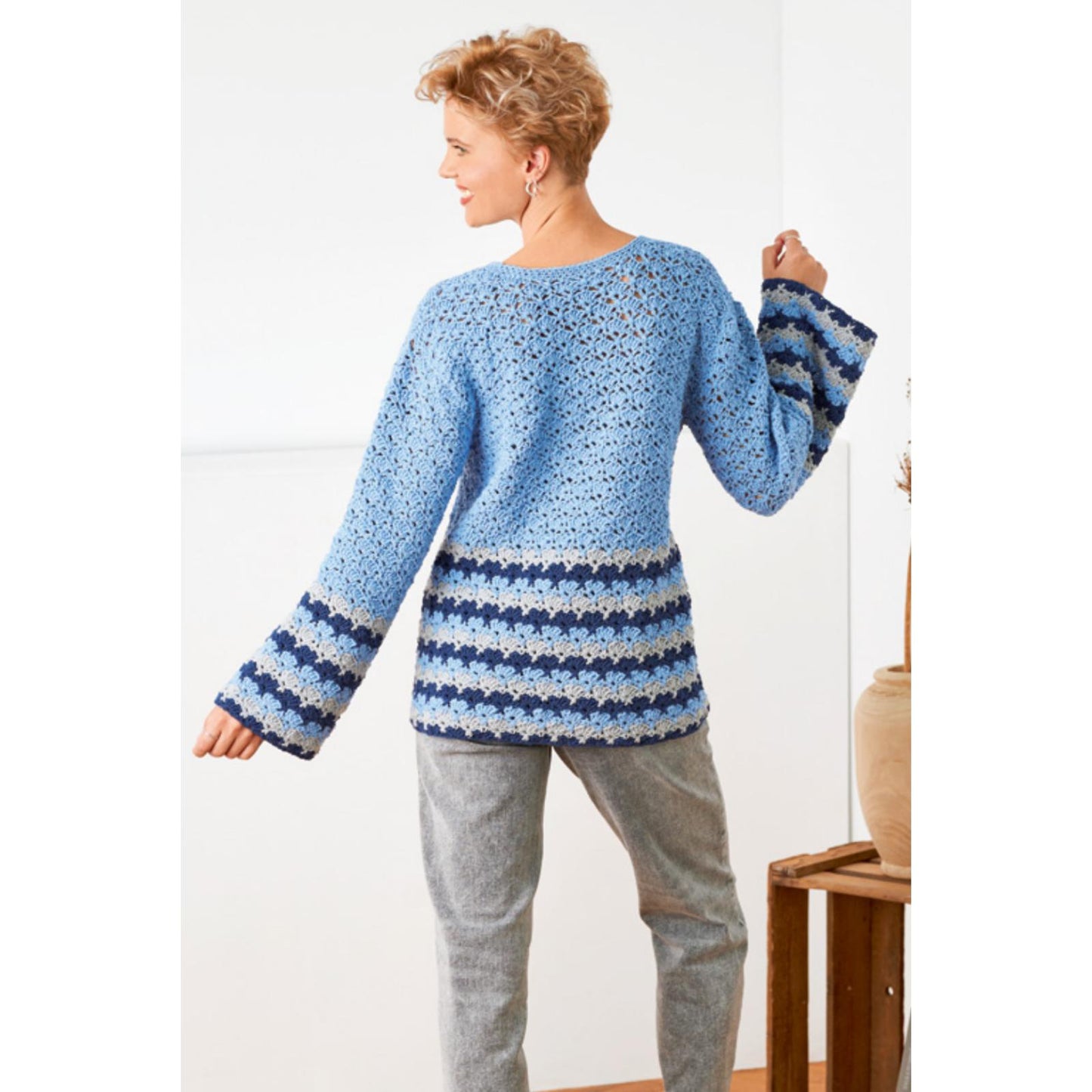 Anleitung (de) von © Woolly Hugs  - Pullover Maschenhit - Maschenwelt 06/22